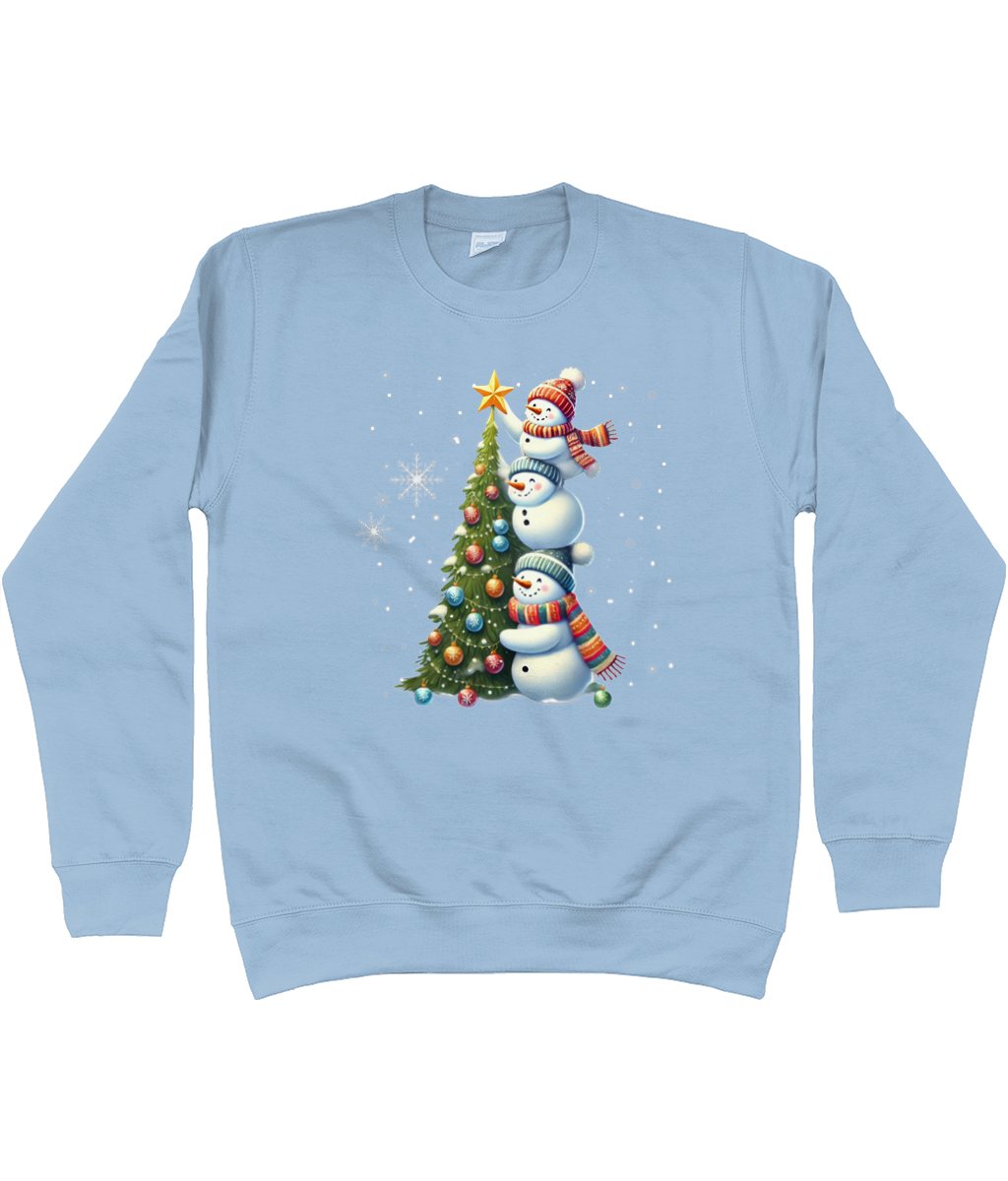 Kids Sweatshirt Cute Christmas Funny Snowman