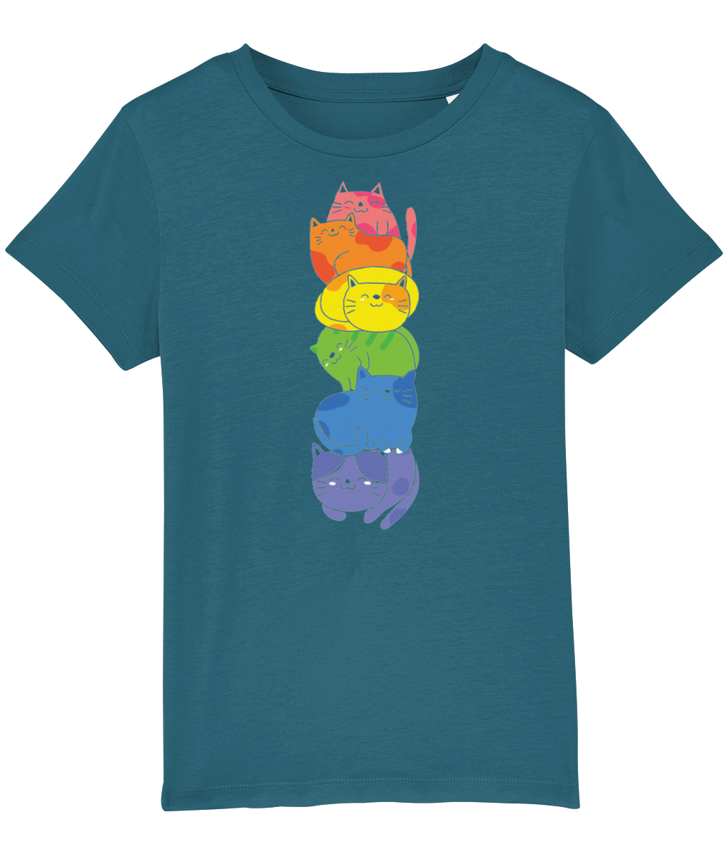 Kids Tshirt 'Rainbow cats'