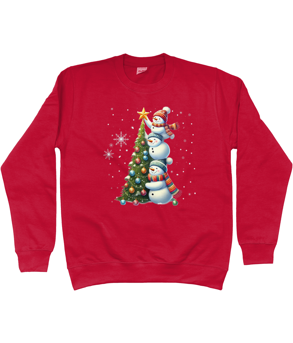 Kids Sweatshirt Cute Christmas Funny Snowman