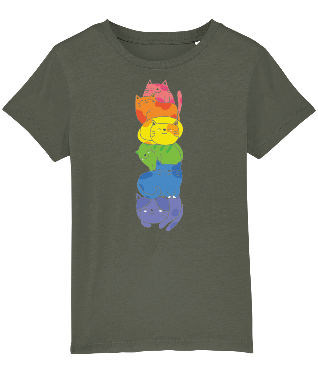 Kids Tshirt 'Rainbow cats'