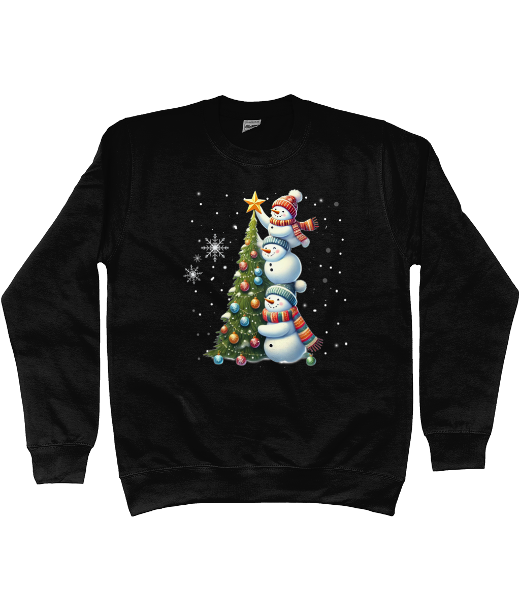Kids Sweatshirt Cute Christmas Funny Snowman
